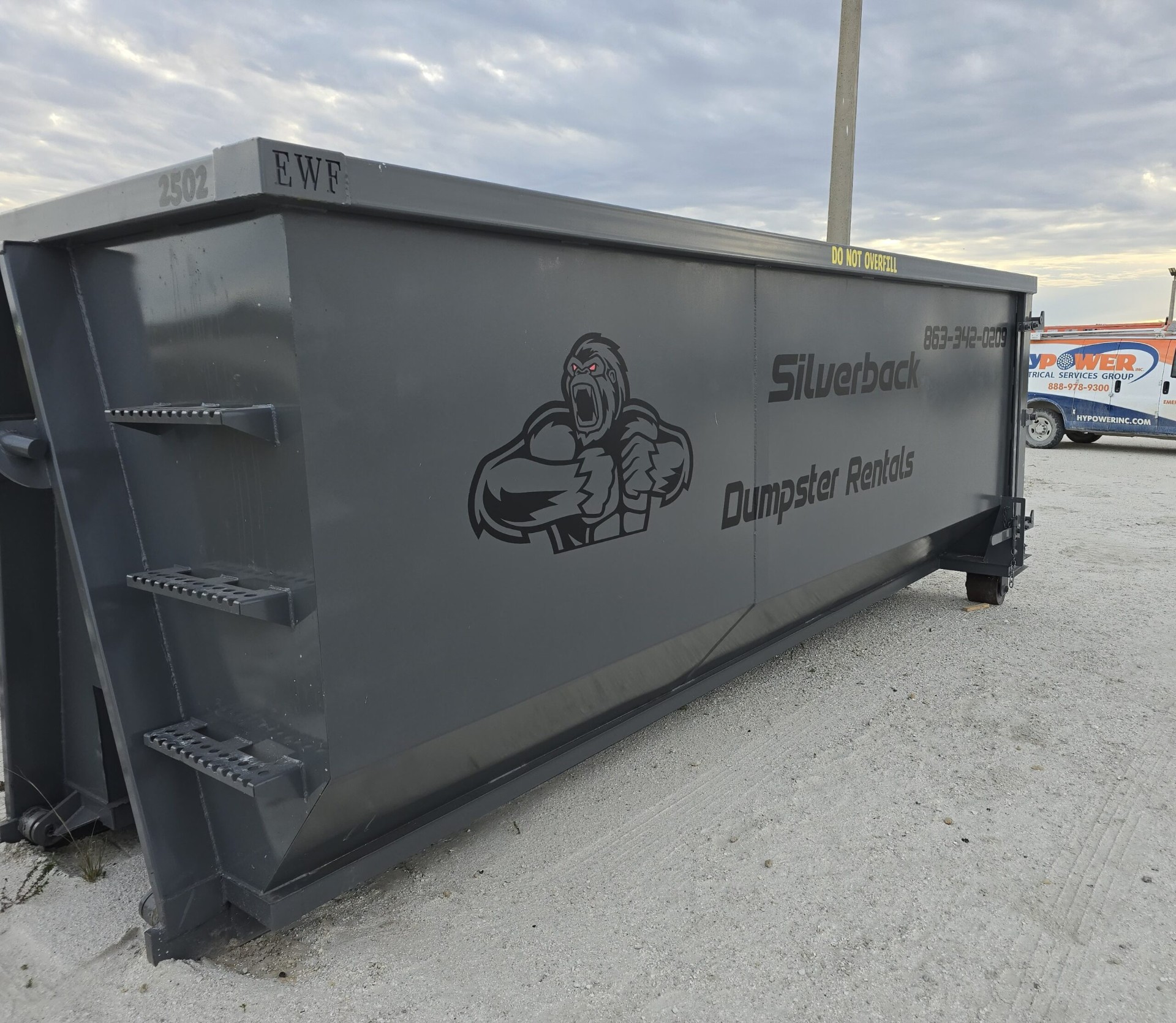 Silverback dumpster for yard waste and debris removal