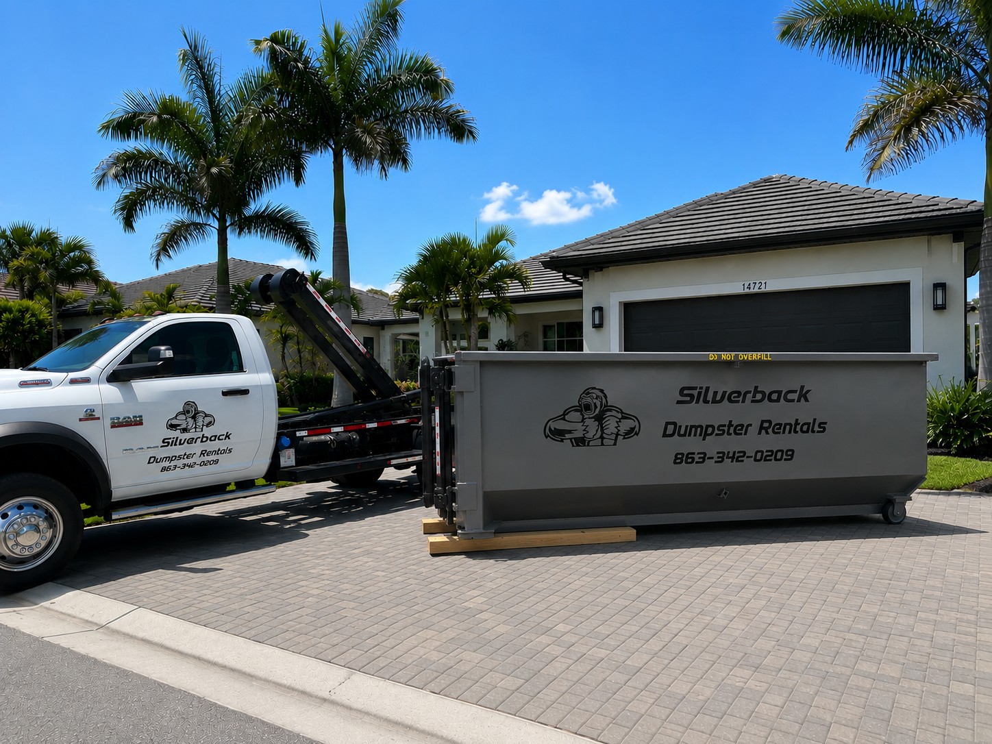 20-Yard Dumpster Rental for a Home Remodel on McGregor Boulevard in Fort Myers, Florida